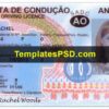 Angola Drivers License Template New Front