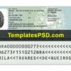 Brazil ID Card Template PSD Back