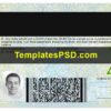 Colorado Drivers License Back New PSD template