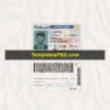 Delaware Drivers License template PSD Scan