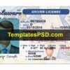 Delaware Drivers License template PSD Front