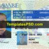Delaware Drivers License Front PSD template
