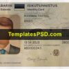 Estonia ID Card Template PSD Front