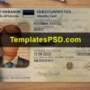 Estonia ID Card Template PSD