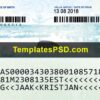 Estonian ID Card Template PSD Back