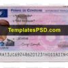 France Drivers License Template PSD front