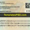 Hungary ID Card Template Back