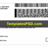 Kansas Driver License Template Back