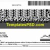 Kentucky Driver License Template Back