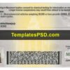 Maryland Drivers License Back New PSD template