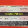 Morocco National ID Card Template Back