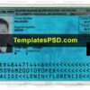 Peru National Identity Card Template Back