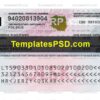 Poland ID Card Template Back