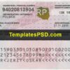 Poland ID Card Template PSD Back