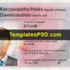 Poland ID Card Template PSD Front