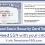 Social Security Card Template PSD Generator