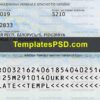 Ukraine ID card Template PSD back