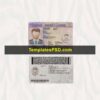 Virginia Drivers license template psd scan