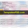 Czech ID Card Template Back
